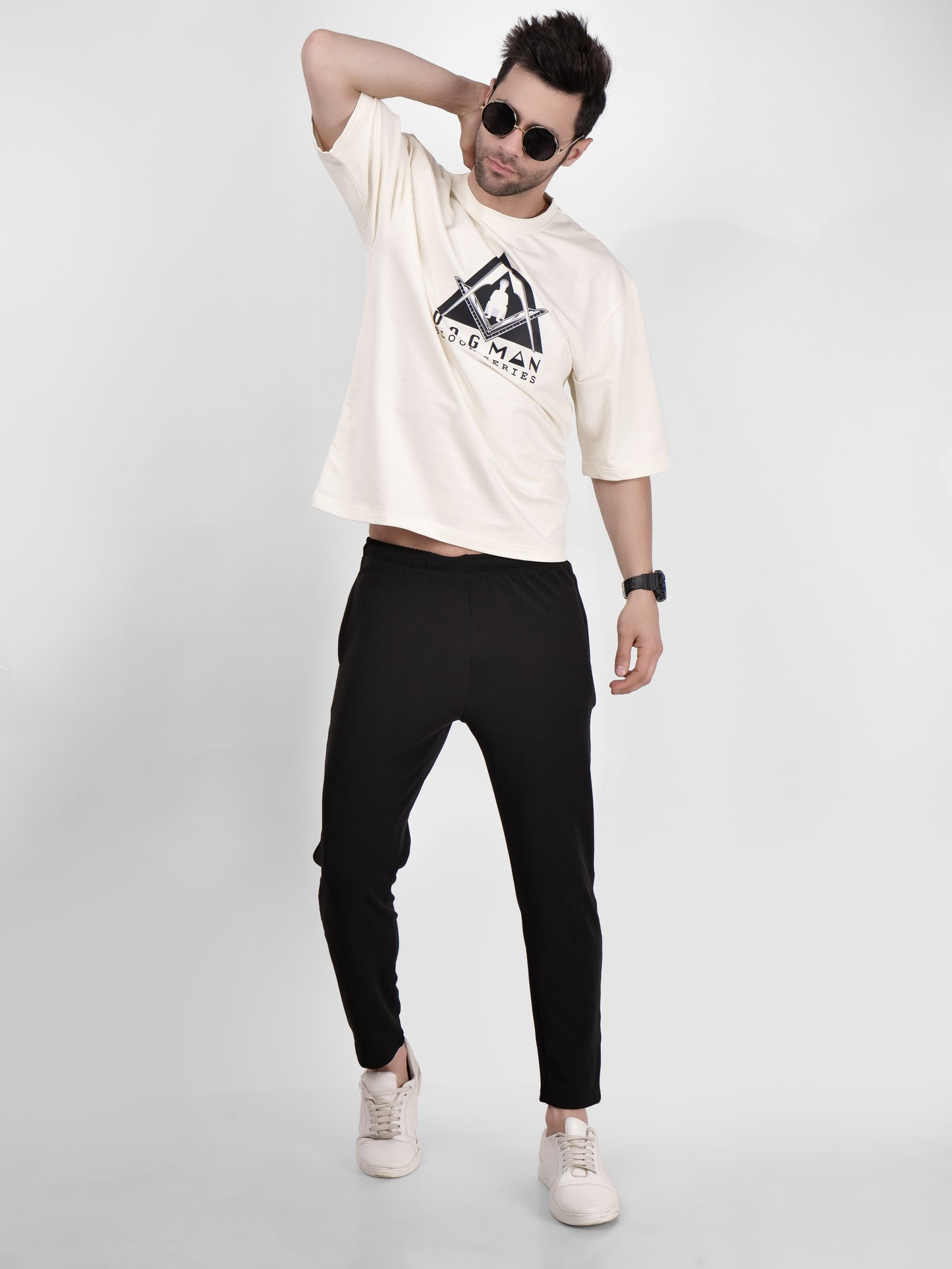 BLOOM SERIES(BTC05)-CREAM OVERSIZED UNISEX TSHIRT