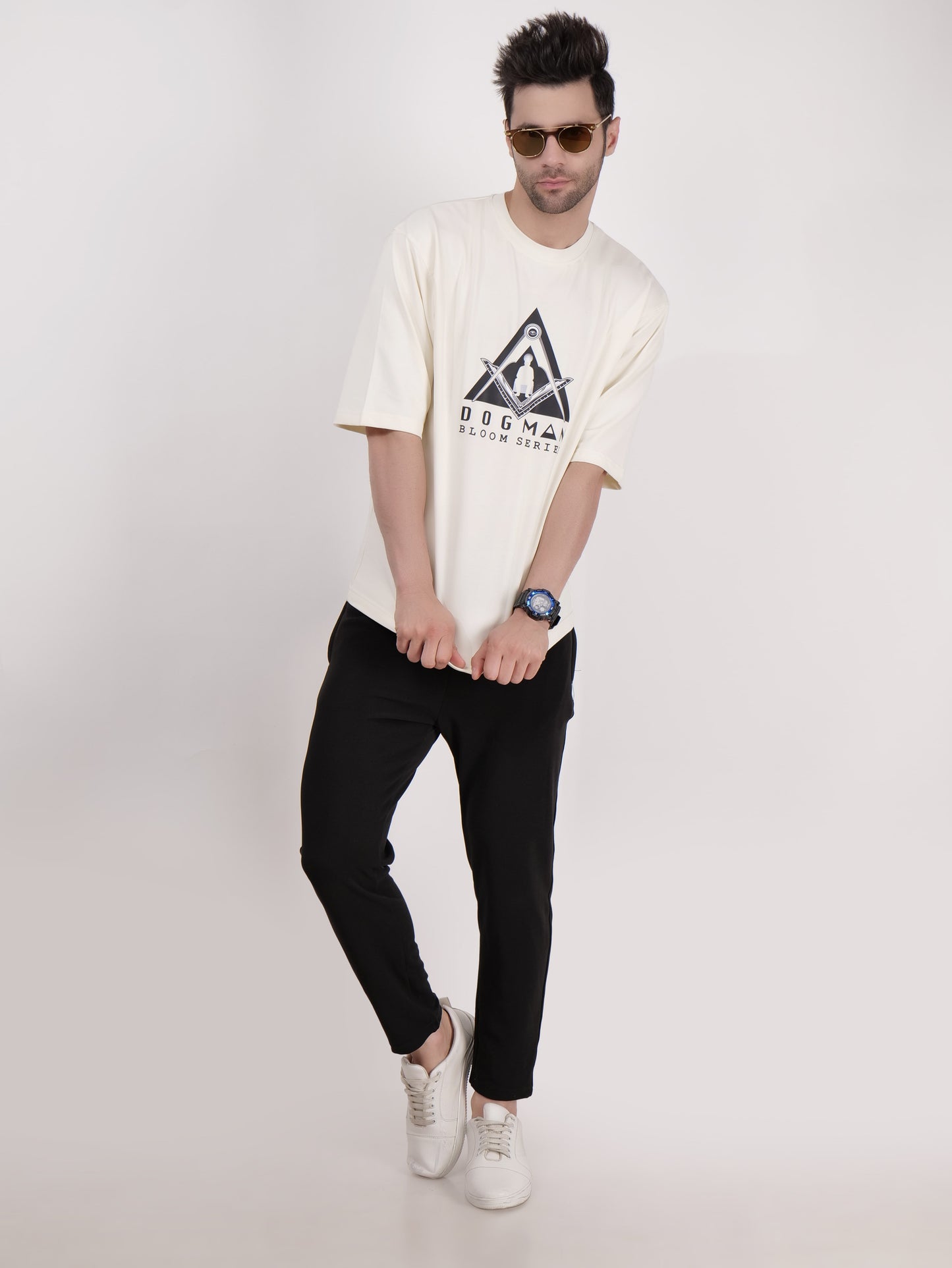 BLOOM SERIES(BTC02)-CREAM OVERSIZED UNISEX TSHIRT
