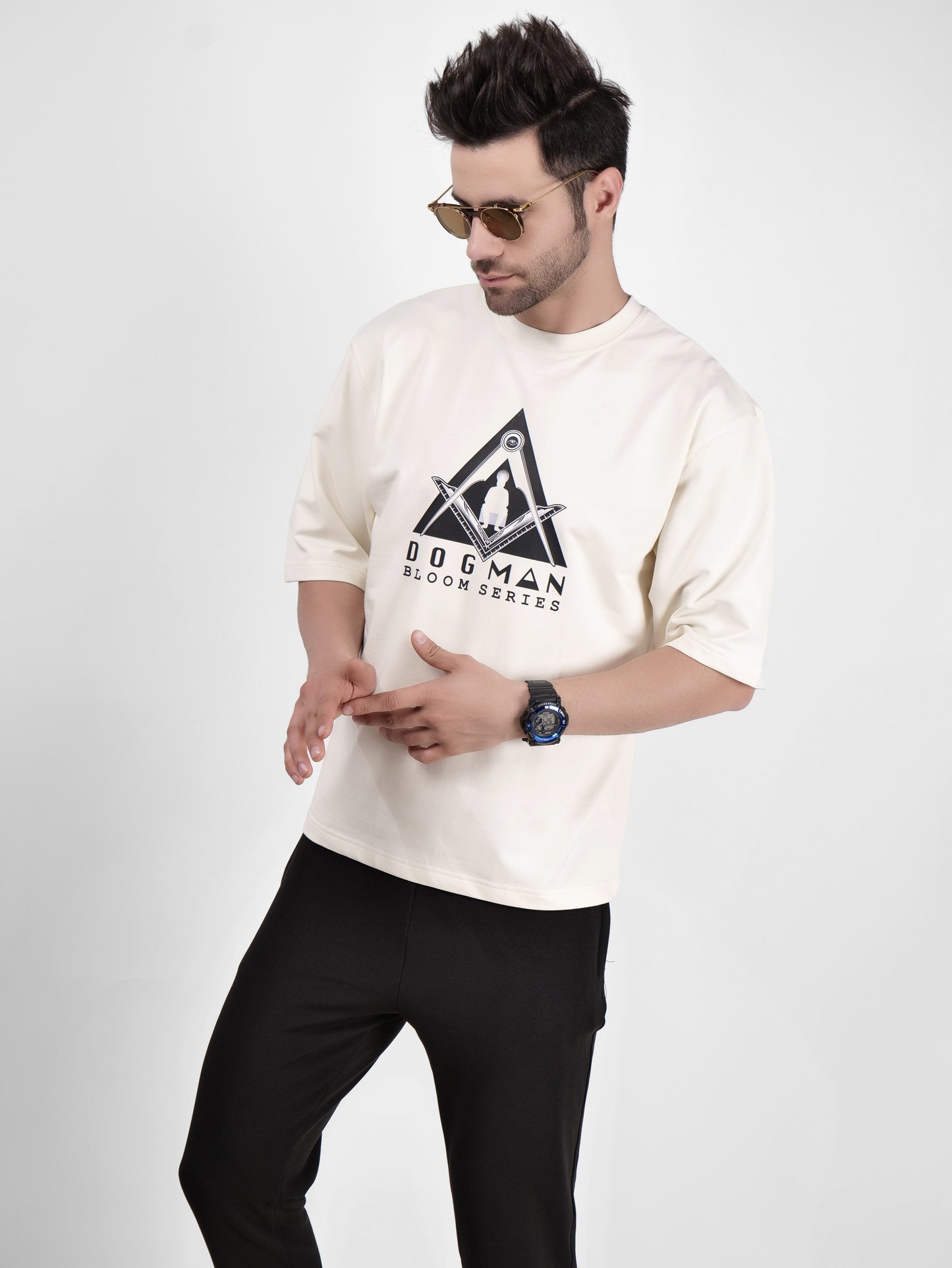 BLOOM SERIES(BTC02)-CREAM OVERSIZED UNISEX TSHIRT