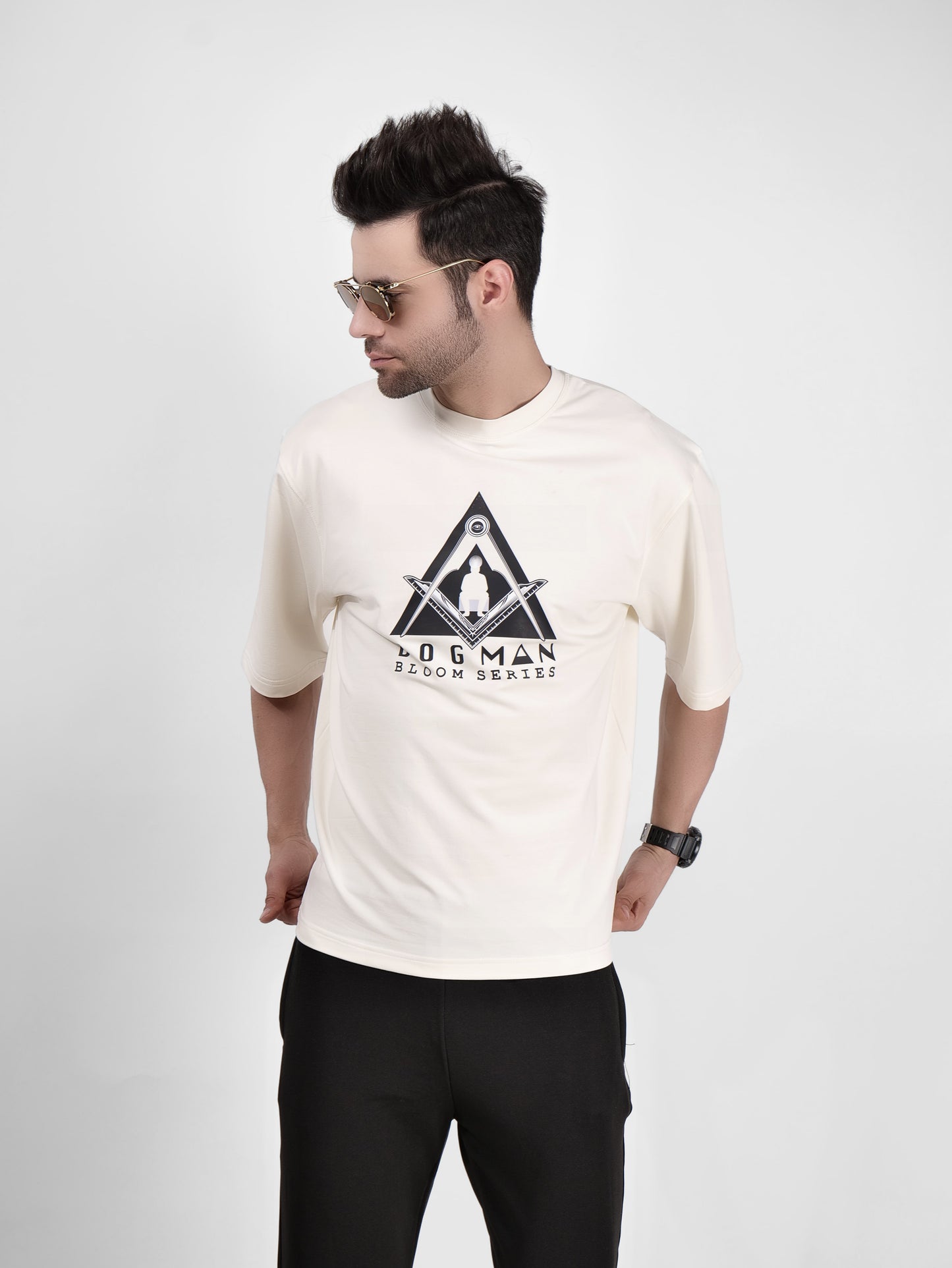 BLOOM SERIES(BTC02)-CREAM OVERSIZED UNISEX TSHIRT