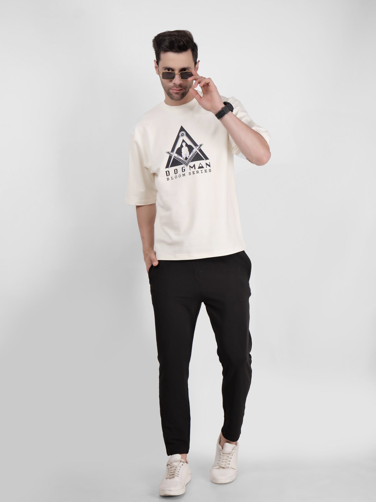 BLOOM SERIES(BTC03)-CREAM OVERSIZED UNISEX TSHIRT