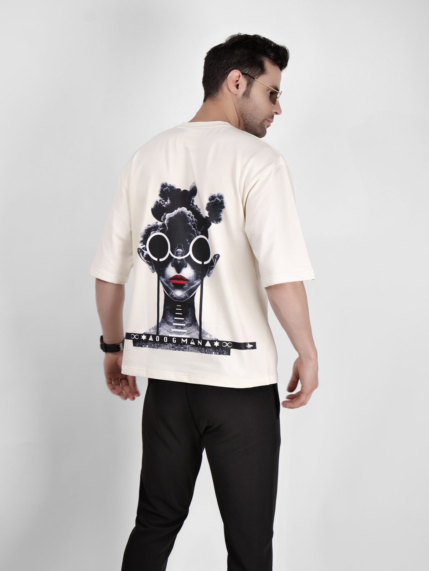 ALPHA SERIES(ATC04)-CREAM OVERSIZED UNISEX TSHIRT