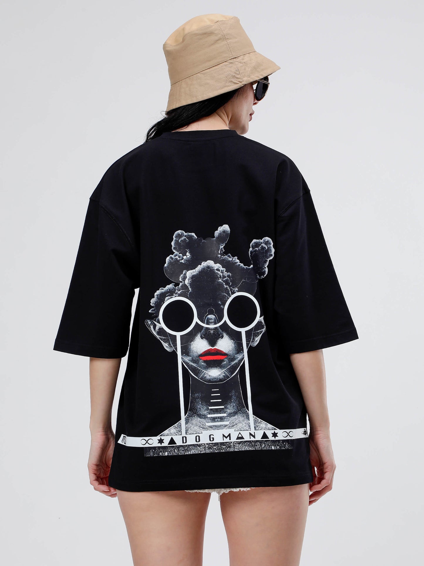 ALPHA SERIES(ATB04)-BLACK OVERSIZED UNISEX TSHIRT