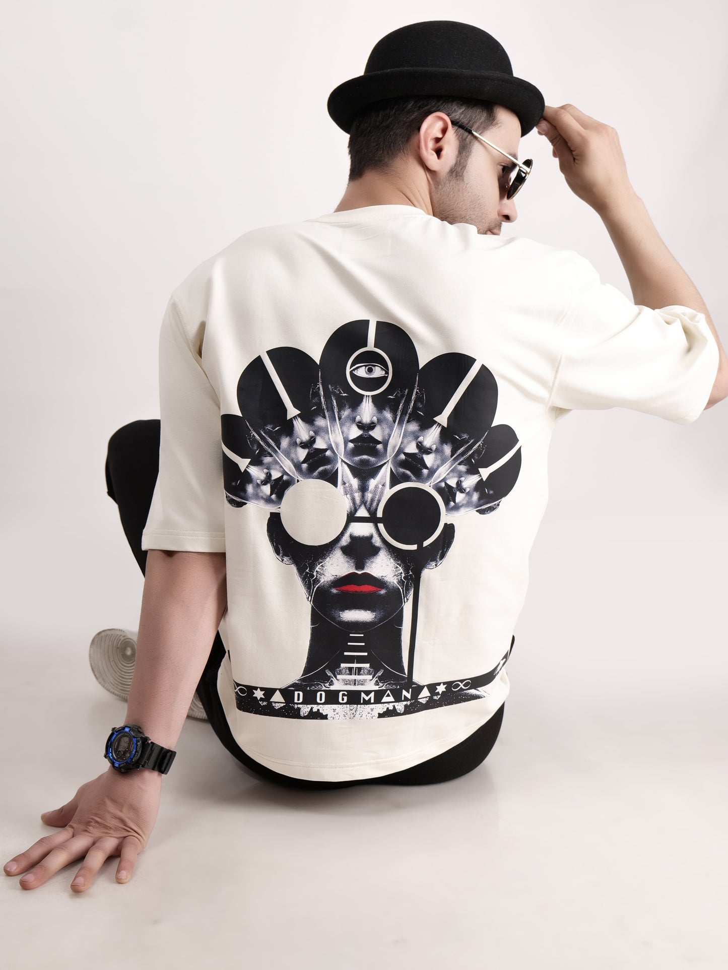 ALPHA SERIES(ATC06)-CREAM OVERSIZED UNISEX TSHIRT