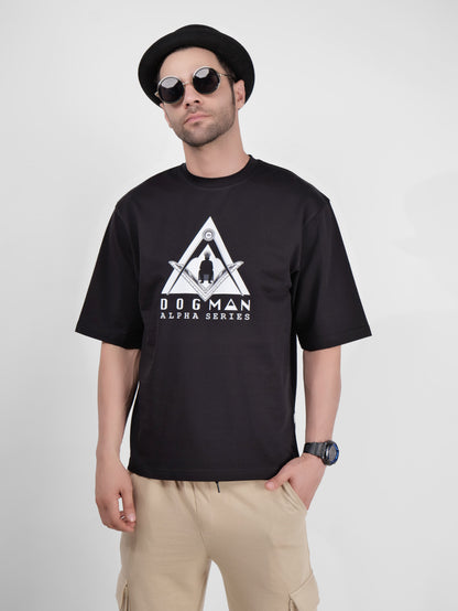 ALPHA SERIES(ATB03)-BLACK OVERSIZED UNISEX TSHIRT