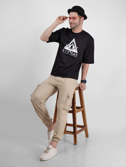 ALPHA SERIES(ATB02)-BLACK OVERSIZED UNISEX TSHIRT