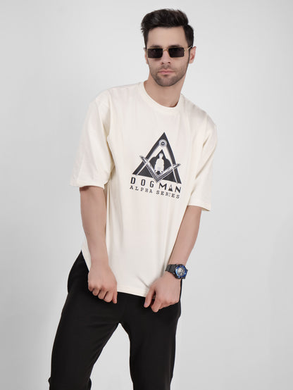 ALPHA SERIES(ATC04)-CREAM OVERSIZED UNISEX TSHIRT