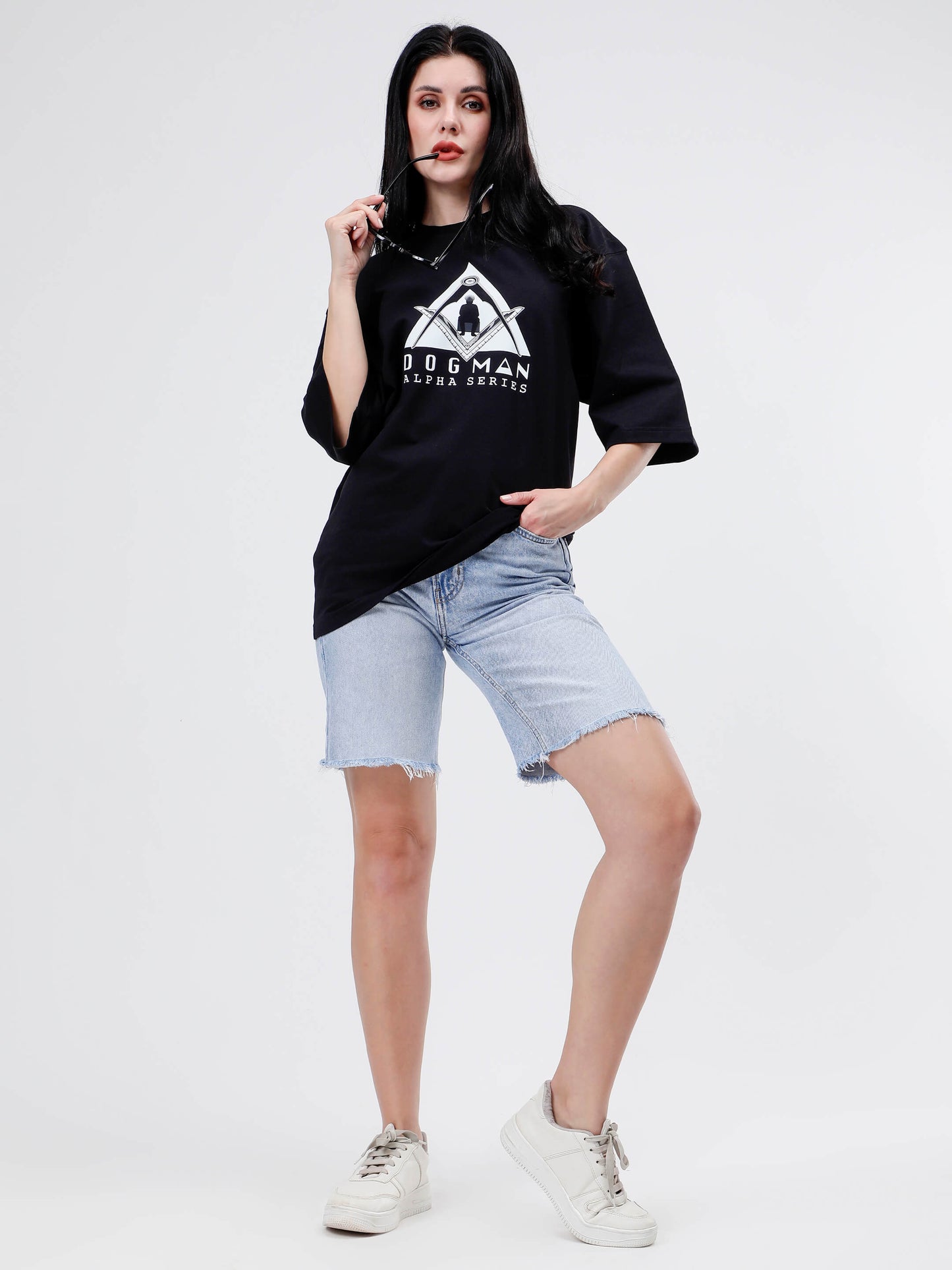 ALPHA SERIES(ATB10) -BLACK OVERSIZED UNISEX TSHIRT