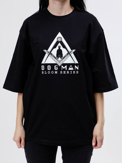 BLOOM SERIES(BTB06)-BLACK OVERSIZED UNISEX TSHIRT