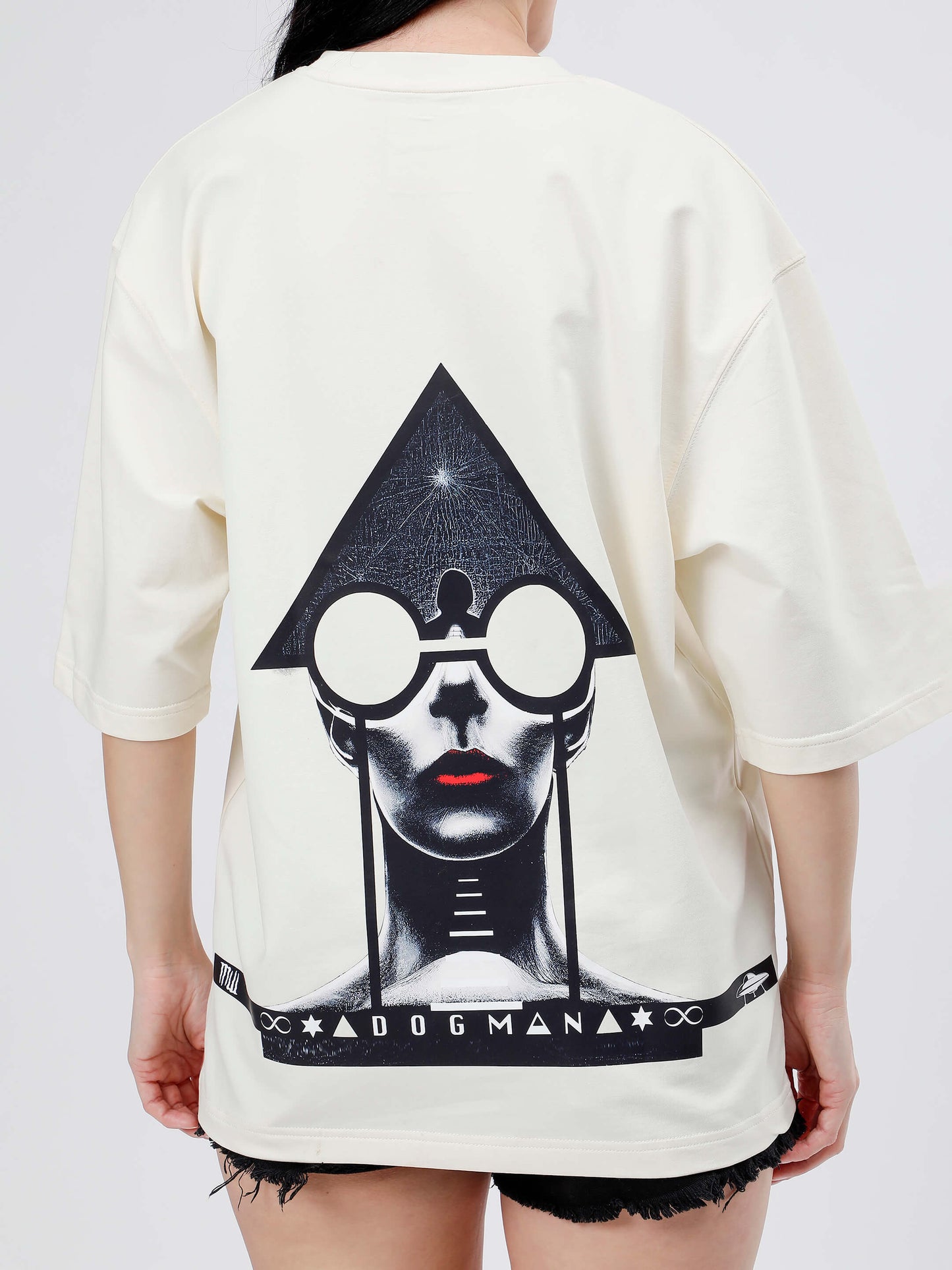 ALPHA SERIES(ATC02)-CREAM OVERSIZED UNISEX TSHIRT