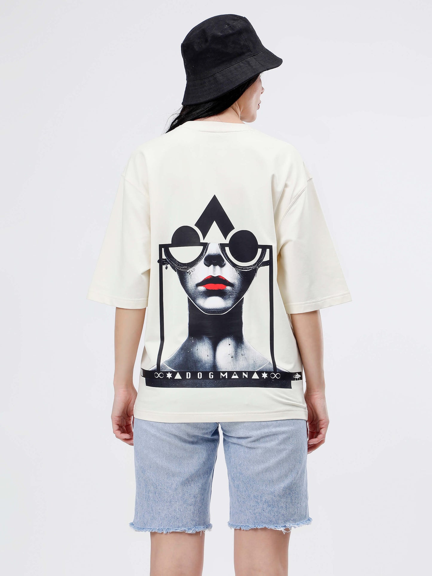 ALPHA SERIES(ATC03)-CREAM OVERSIZED UNISEX TSHIRT