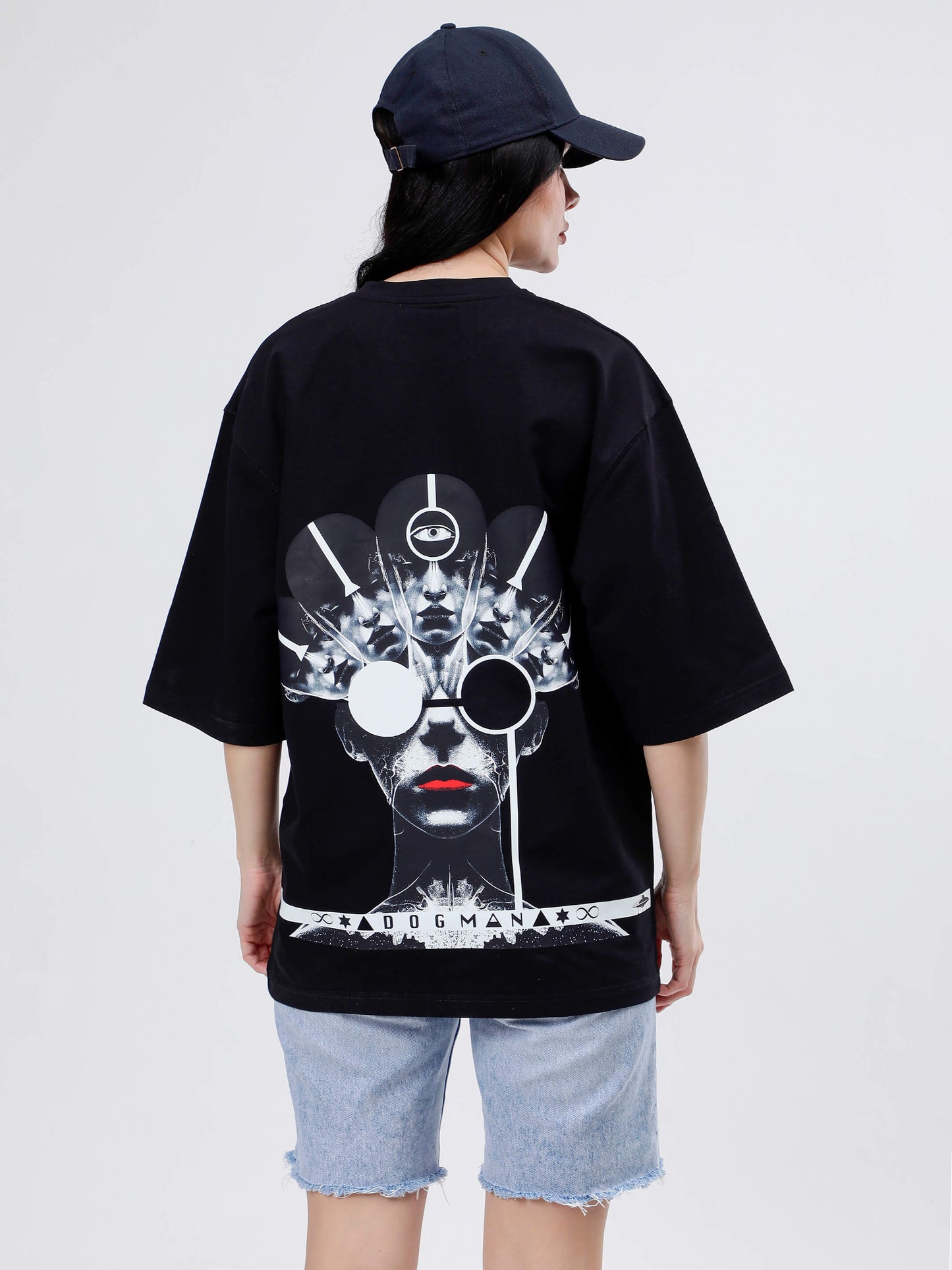 ALPHA SERIES(ATB06)-BLACK OVERSIZED UNISEX TSHIRT