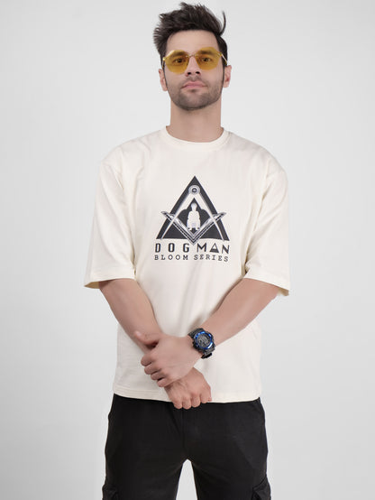 BLOOM SERIES(BTC01)-CREAM OVERSIZED UNISEX TSHIRT