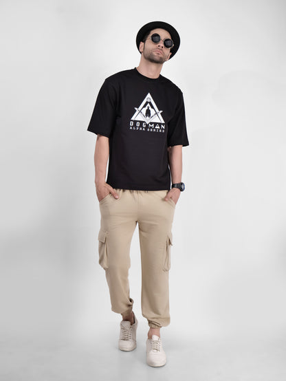 ALPHA SERIES(ATB03)-BLACK OVERSIZED UNISEX TSHIRT