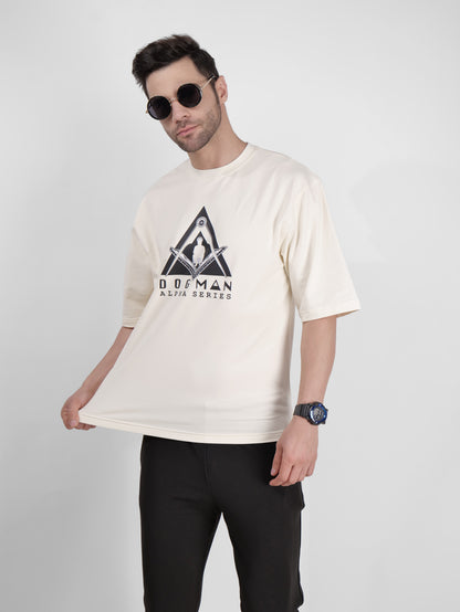 ALPHA SERIES(ATC10)-CREAM OVERSIZED UNISEX TSHIRT