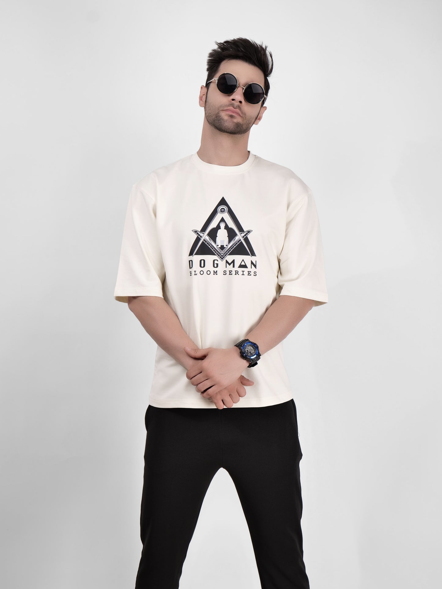 BLOOM SERIES(BTC05)-CREAM OVERSIZED UNISEX TSHIRT