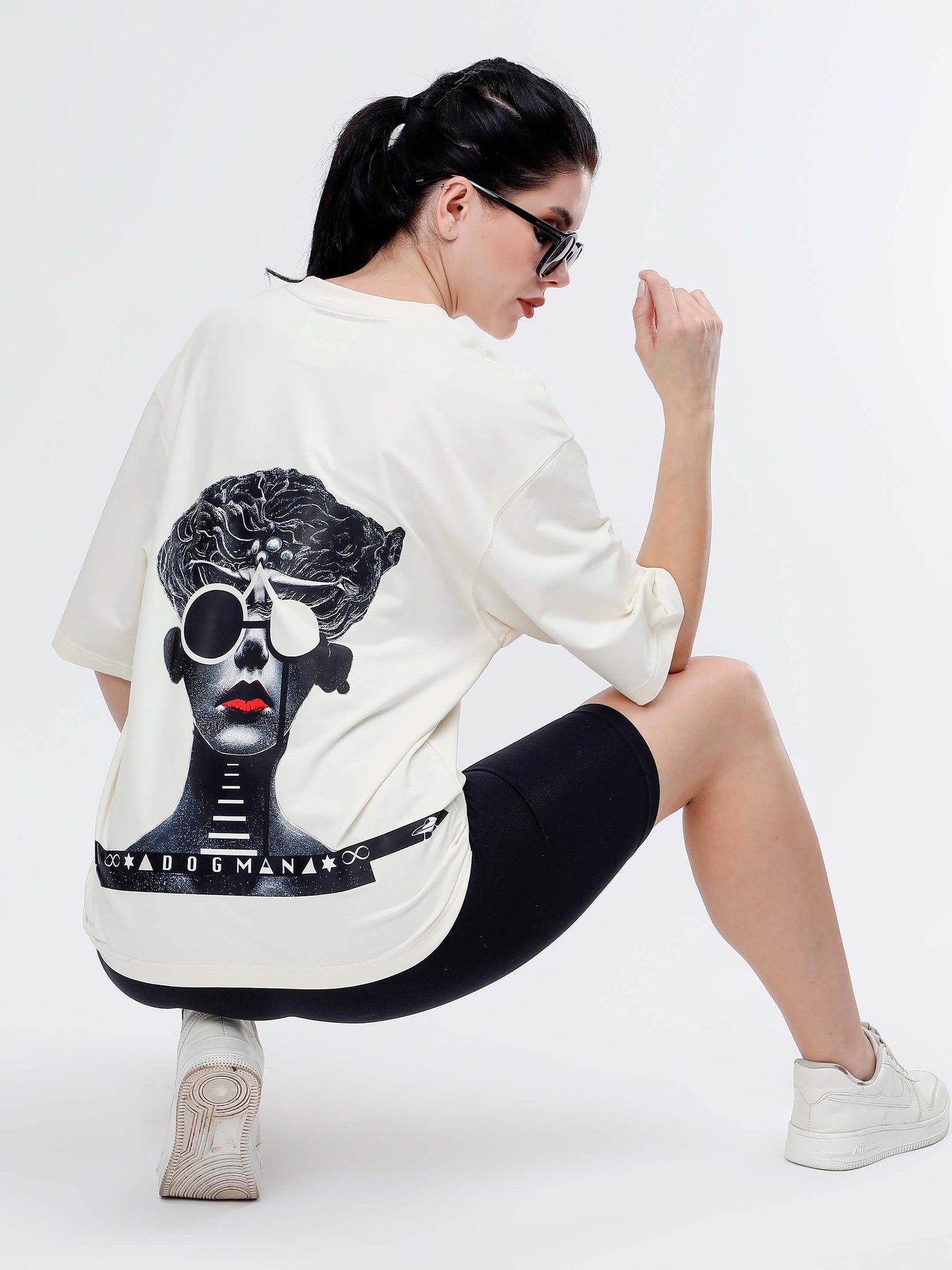 ALPHA SERIES(ATC01)-CREAM OVERSIZED UNISEX TSHIRT
