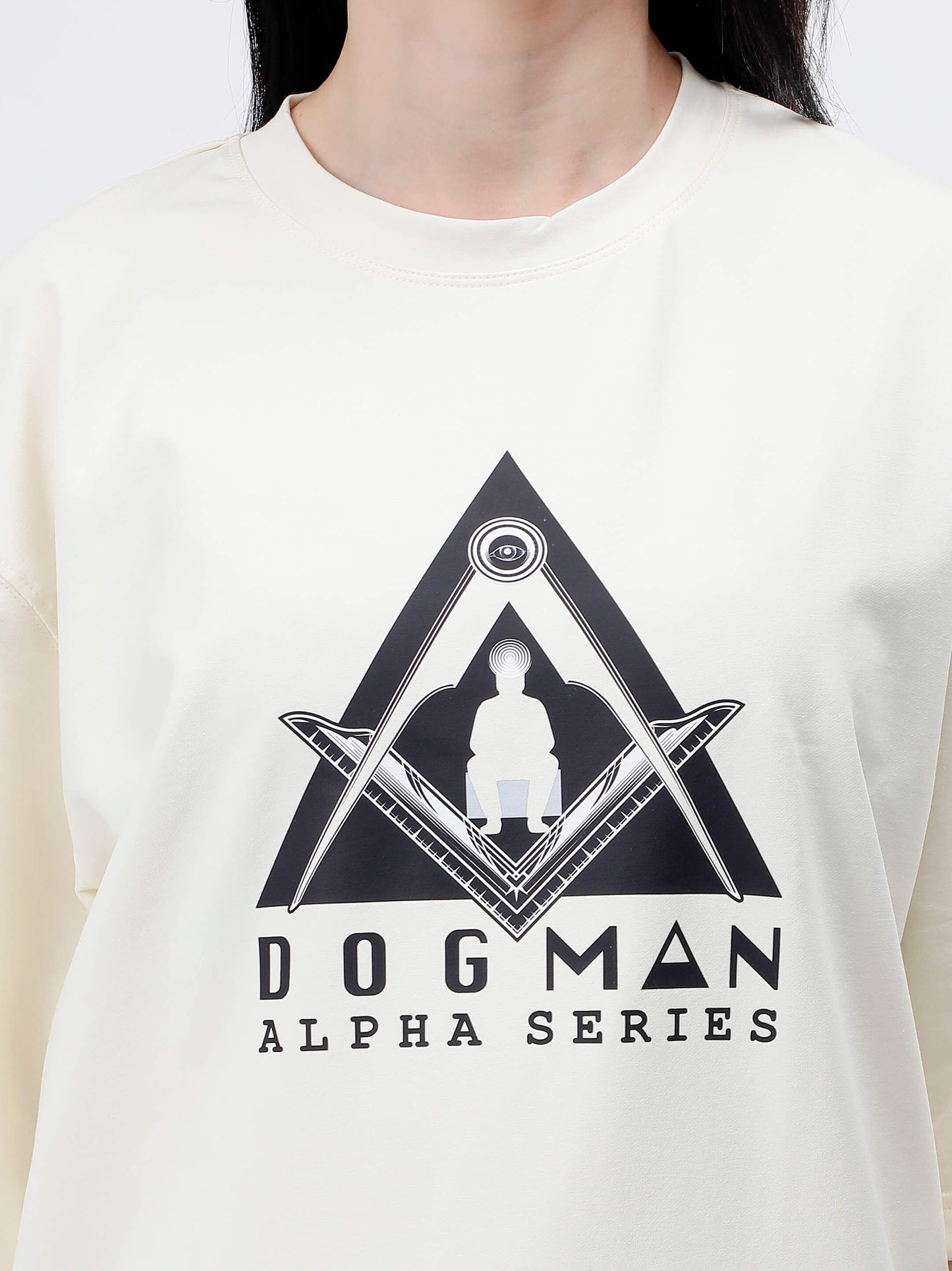 ALPHA SERIES(ATC02)-CREAM OVERSIZED UNISEX TSHIRT