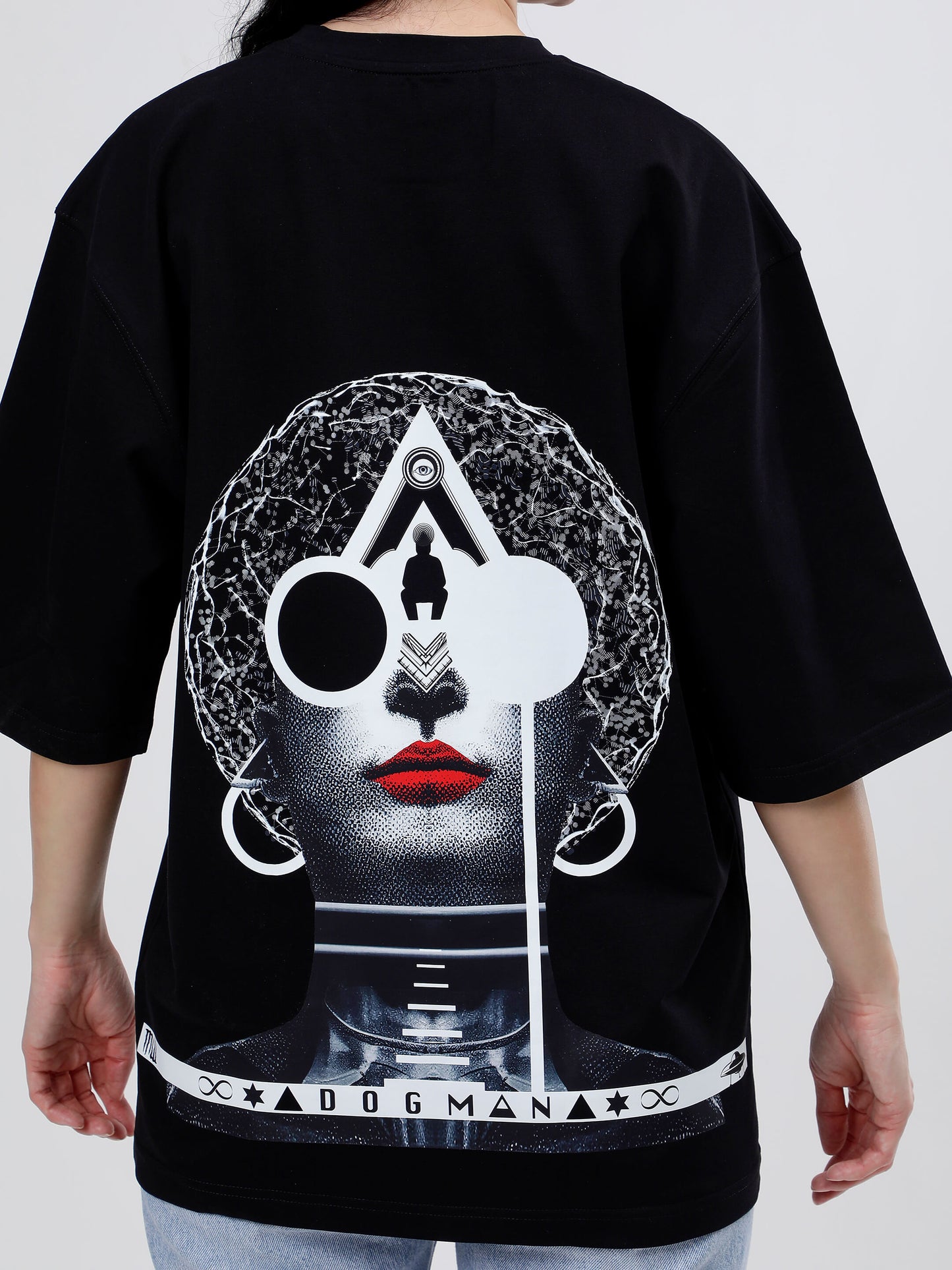 ALPHA SERIES(ATB10) -BLACK OVERSIZED UNISEX TSHIRT