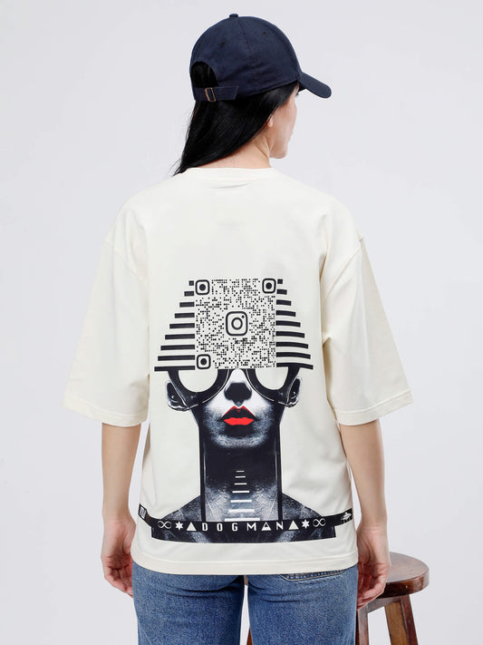 ALPHA SERIES(ATC08)-CREAM OVERSIZED UNISEX TSHIRT