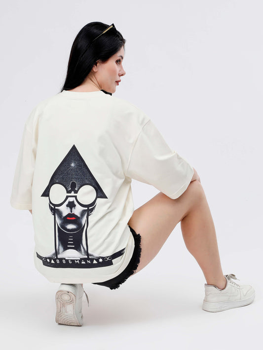 ALPHA SERIES(ATC02)-CREAM OVERSIZED UNISEX TSHIRT