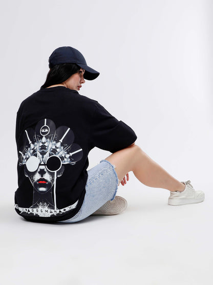 ALPHA SERIES(ATB06)-BLACK OVERSIZED UNISEX TSHIRT