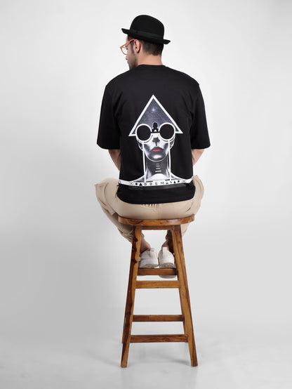 ALPHA SERIES(ATB02)-BLACK OVERSIZED UNISEX TSHIRT