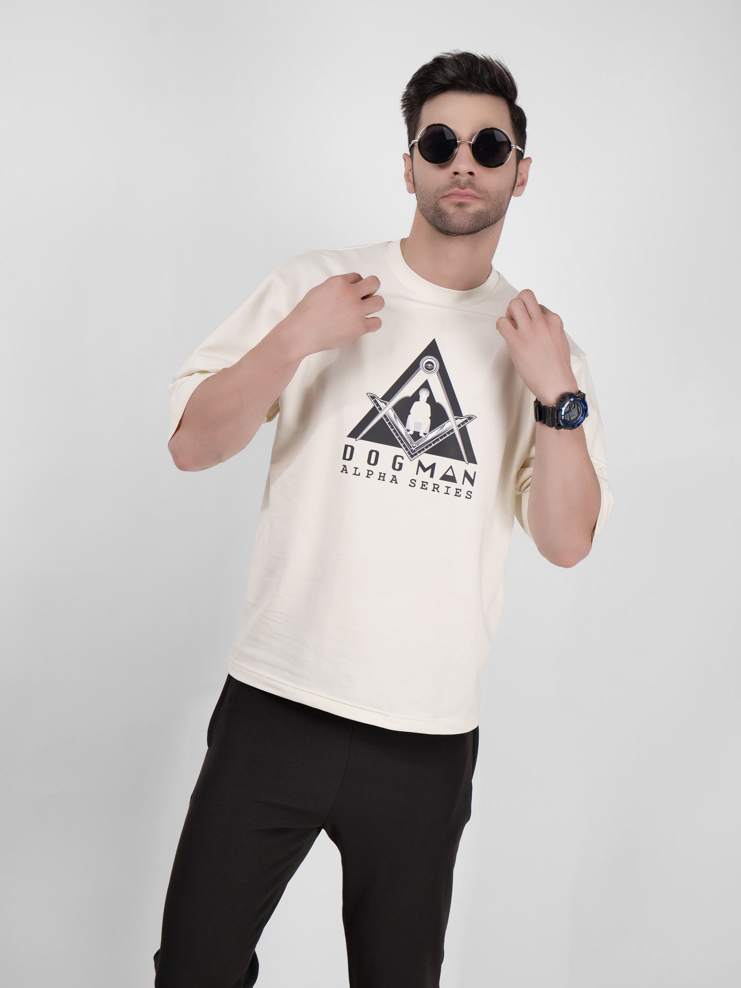 ALPHA SERIES(ATC10)-CREAM OVERSIZED UNISEX TSHIRT