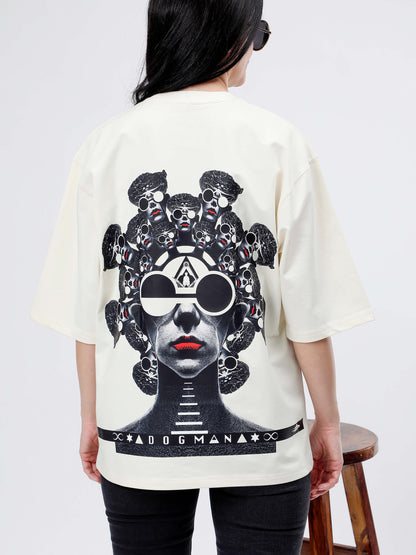 ALPHA SERIES(ATC07)-CREAM OVERSIZED UNISEX TSHIRT