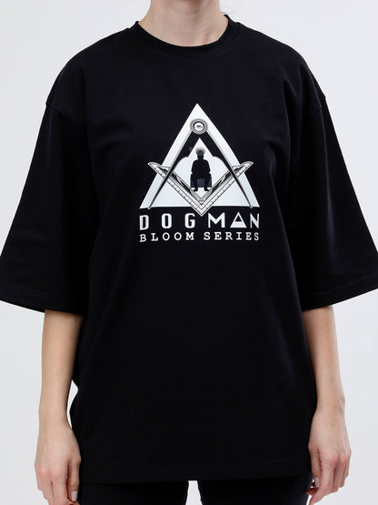 BLOOM SERIES(BTB04)-BLACK OVERSIZED UNISEX TSHIRT
