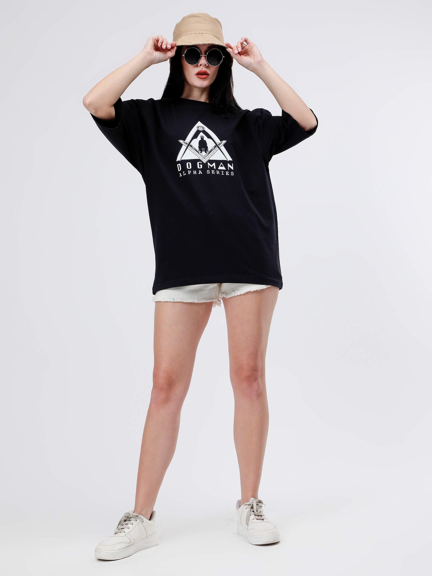 ALPHA SERIES(ATB04)-BLACK OVERSIZED UNISEX TSHIRT