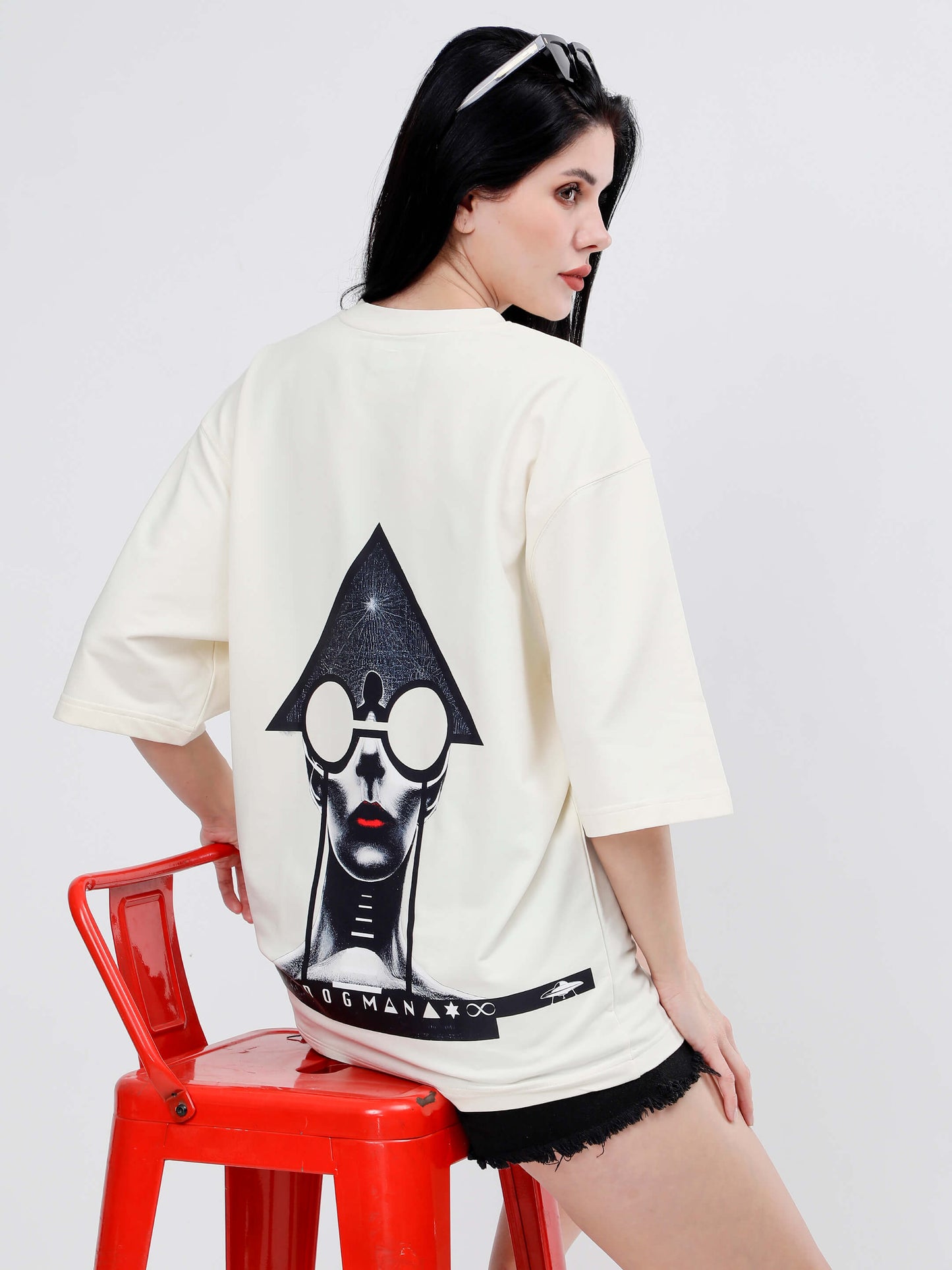 ALPHA SERIES(ATC02)-CREAM OVERSIZED UNISEX TSHIRT