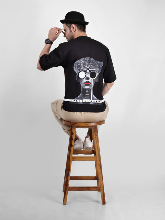 ALPHA SERIES(ATB01) -BLACK OVERSIZED UNISEX TSHIRT
