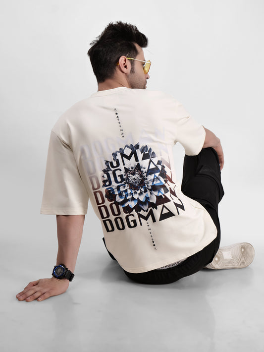 BLOOM SERIES(BTC01)-CREAM OVERSIZED UNISEX TSHIRT