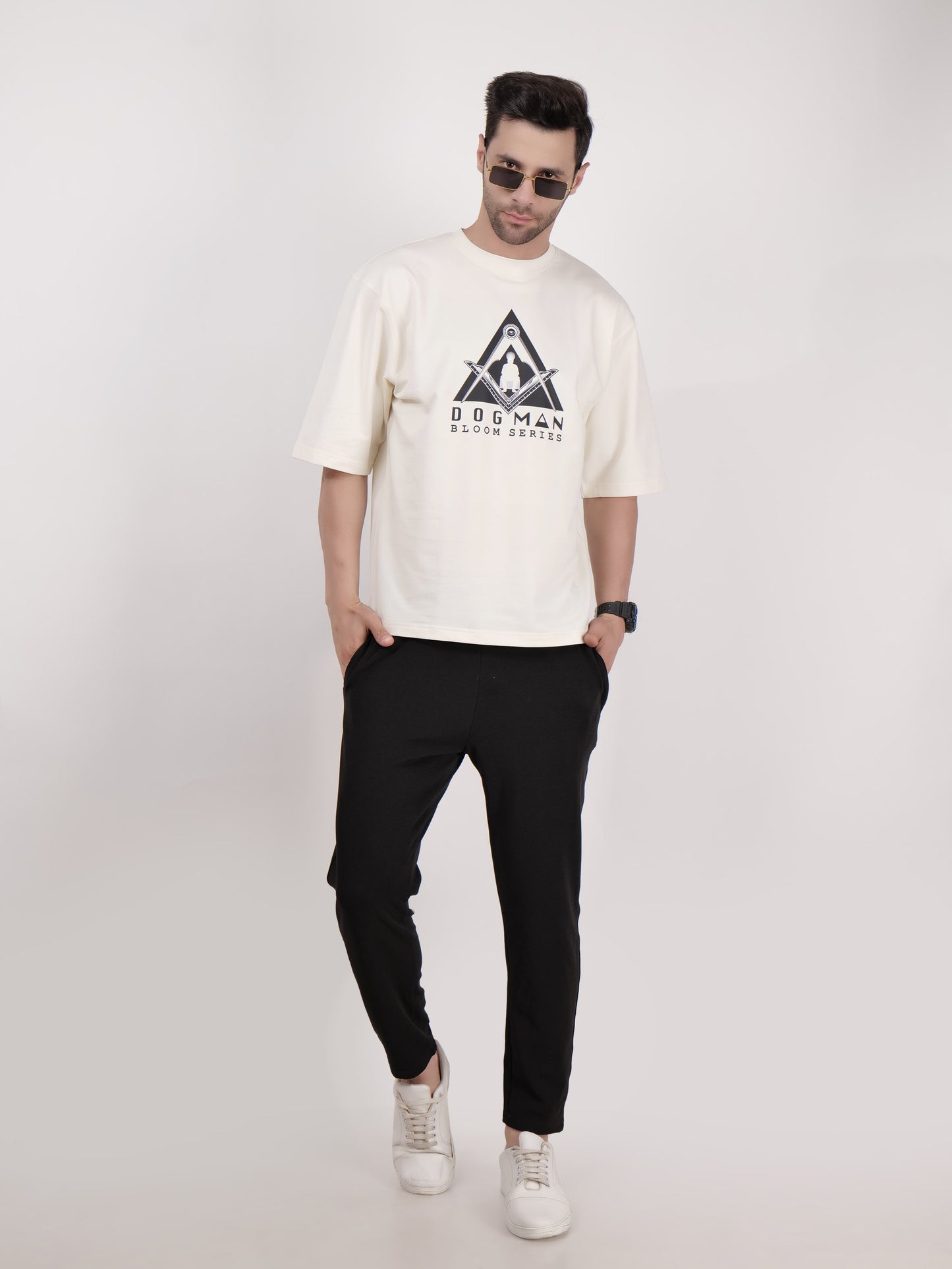 BLOOM SERIES(BTC03)-CREAM OVERSIZED UNISEX TSHIRT