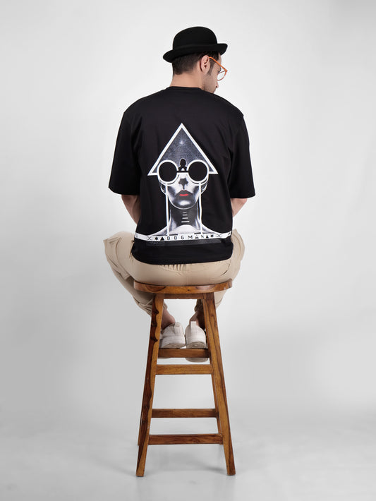 ALPHA SERIES(ATB02)-BLACK OVERSIZED UNISEX TSHIRT