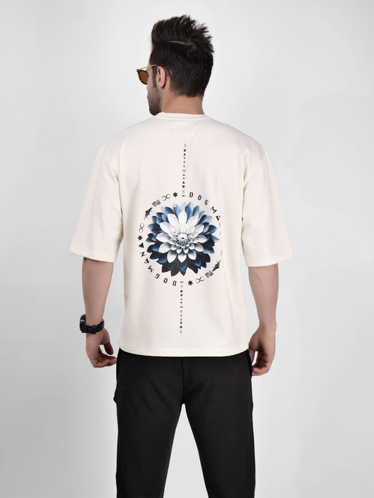 BLOOM SERIES(BTC02)-CREAM OVERSIZED UNISEX TSHIRT