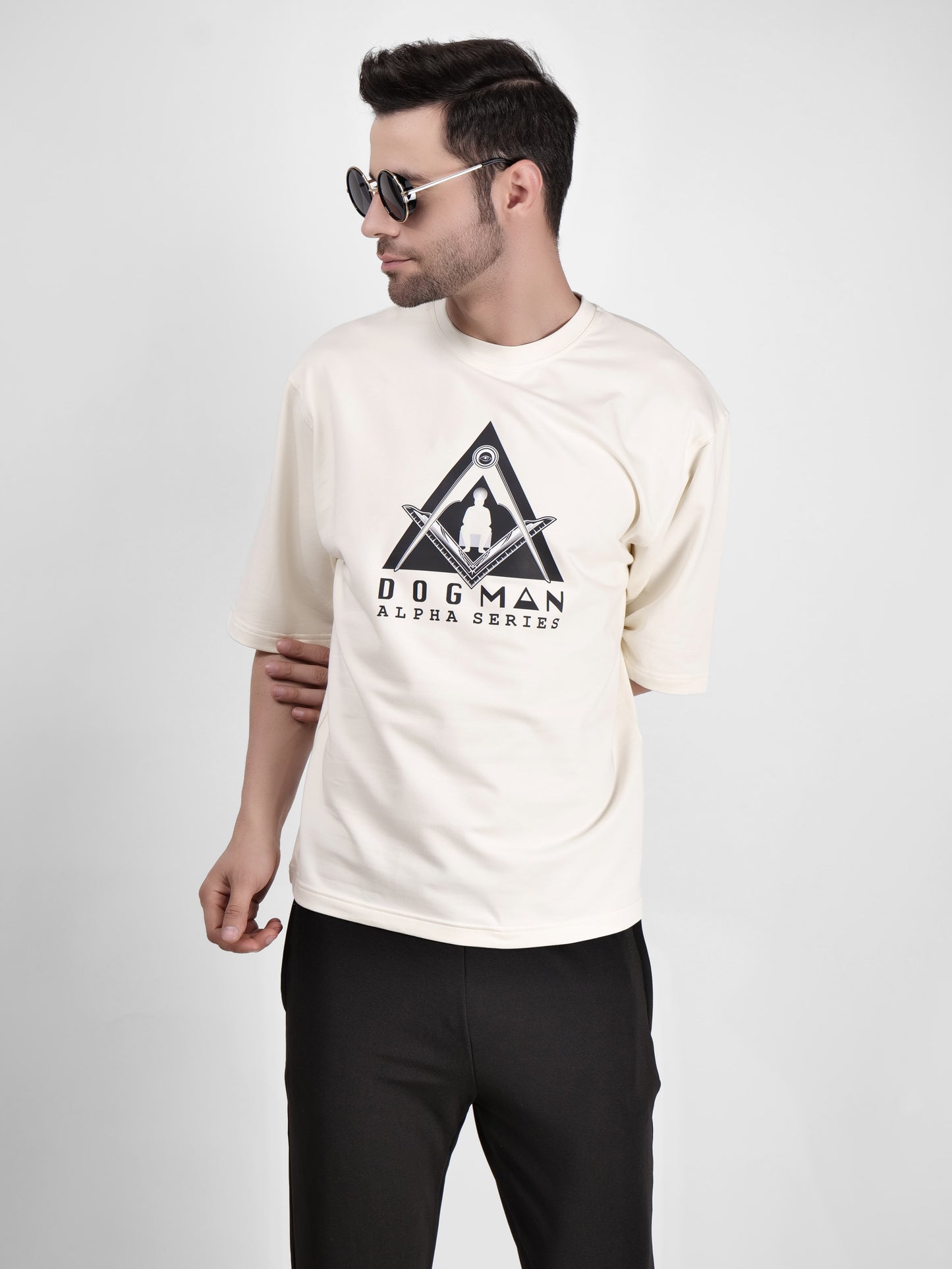 ALPHA SERIES(ATC10)-CREAM OVERSIZED UNISEX TSHIRT