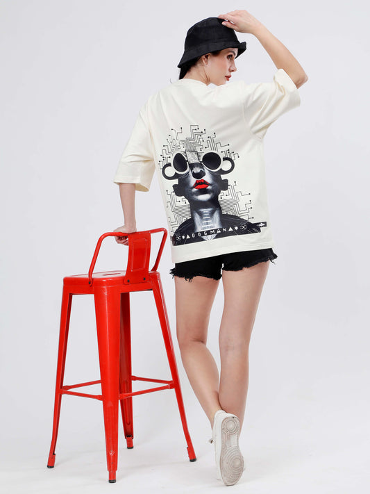 ALPHA SERIES(ATC09)-CREAM OVERSIZED UNISEX TSHIRT