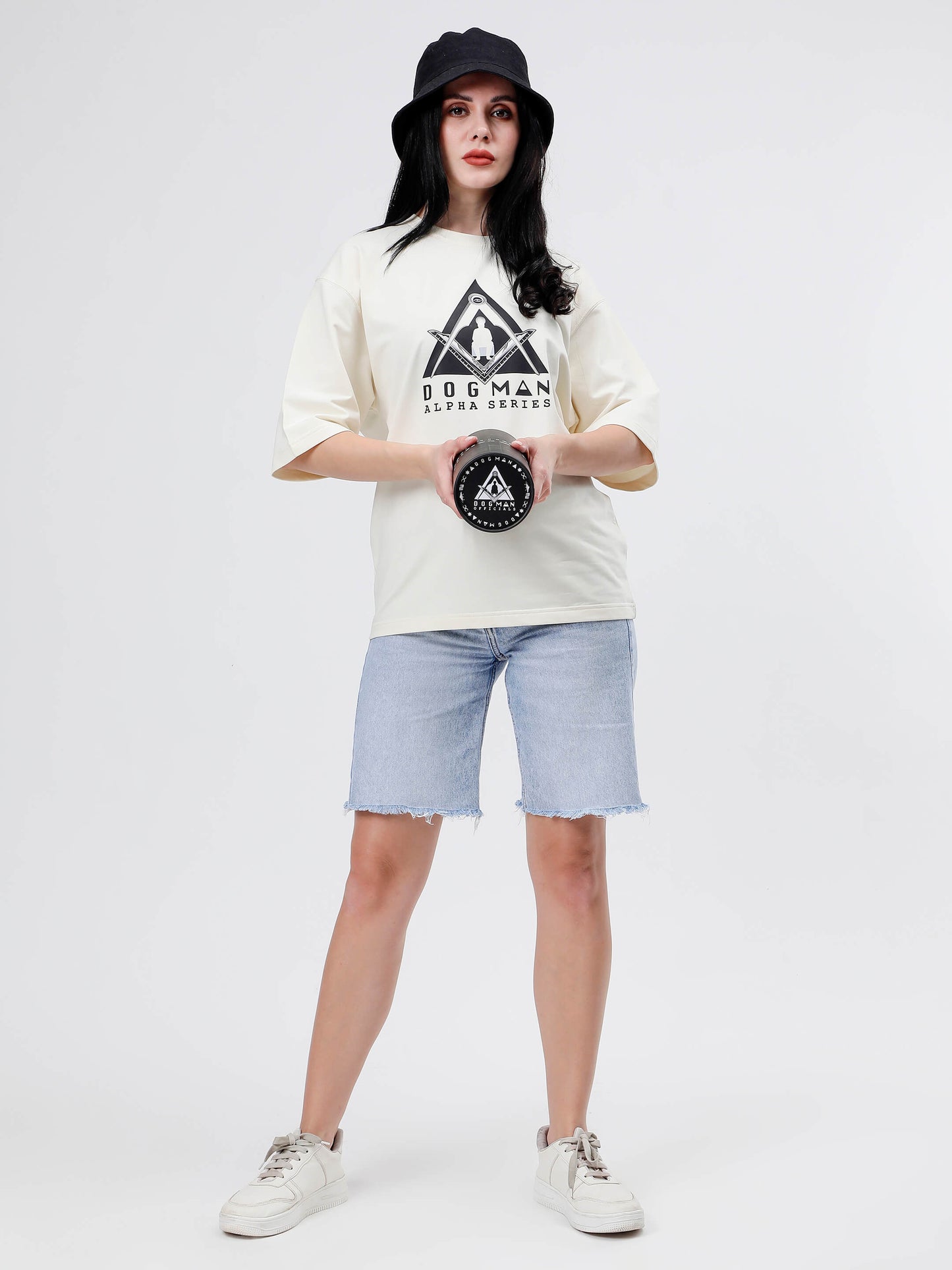 ALPHA SERIES(ATC03)-CREAM OVERSIZED UNISEX TSHIRT