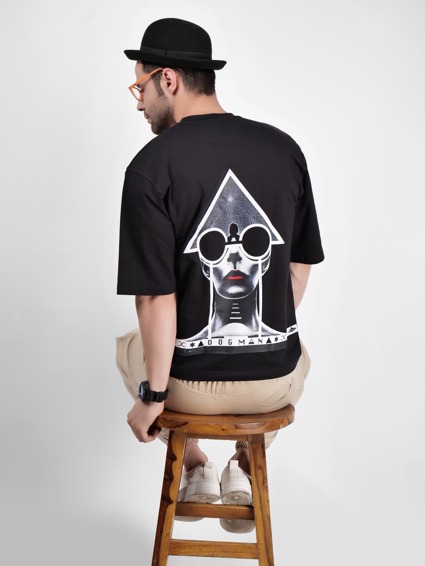 ALPHA SERIES(ATB02)-BLACK OVERSIZED UNISEX TSHIRT