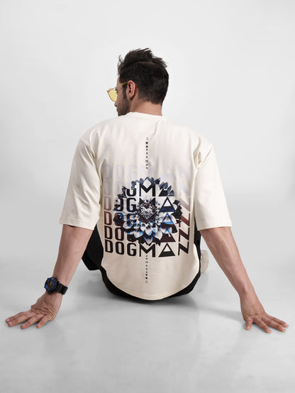 BLOOM SERIES(BTC01)-CREAM OVERSIZED UNISEX TSHIRT