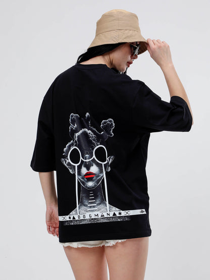 ALPHA SERIES(ATB04)-BLACK OVERSIZED UNISEX TSHIRT