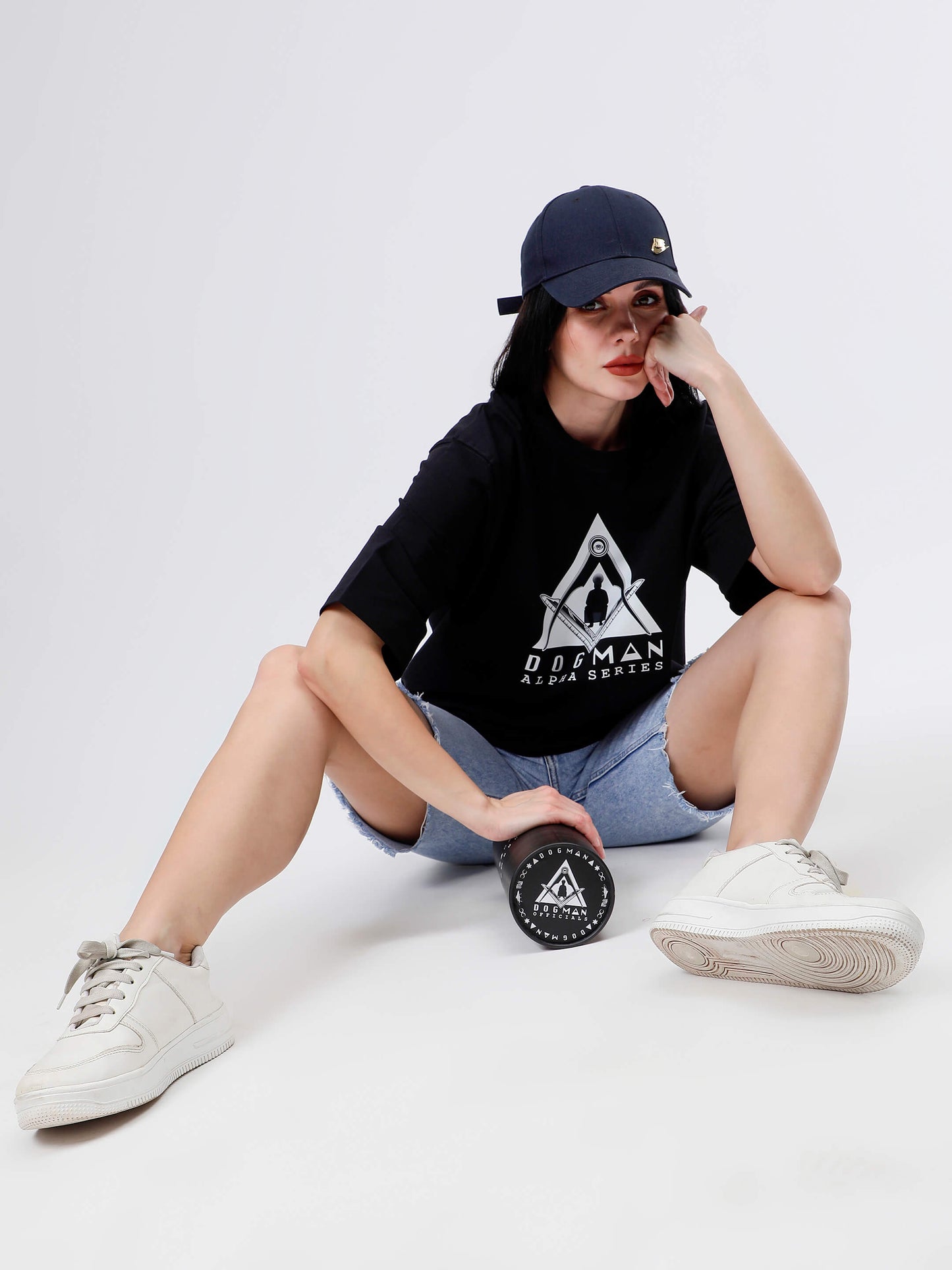 ALPHA SERIES(ATB06)-BLACK OVERSIZED UNISEX TSHIRT