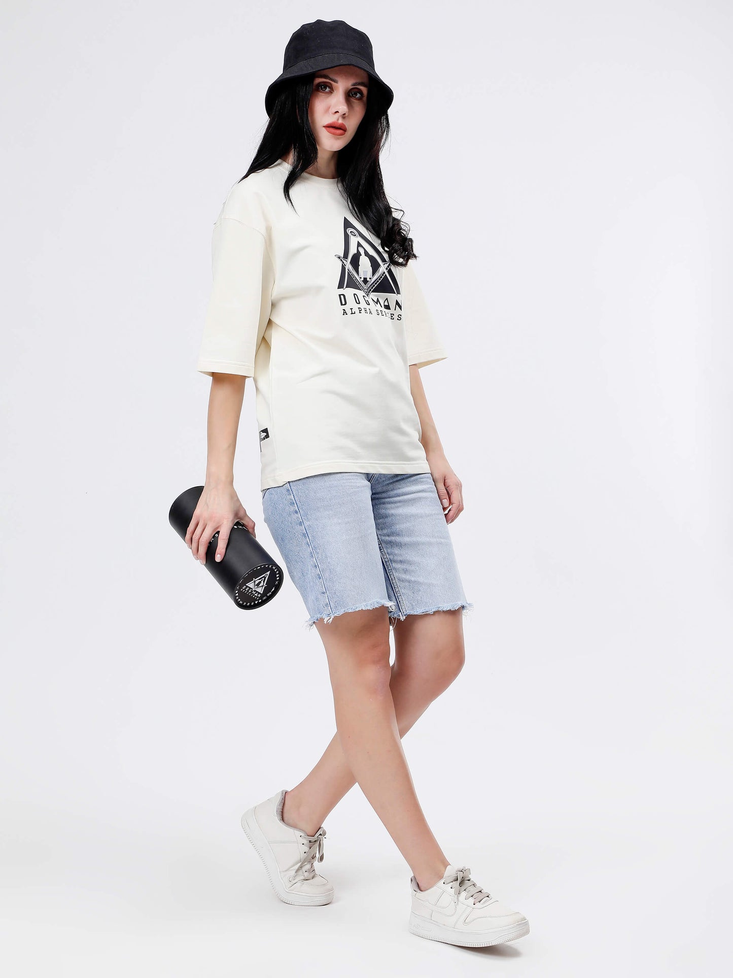 ALPHA SERIES(ATC03)-CREAM OVERSIZED UNISEX TSHIRT