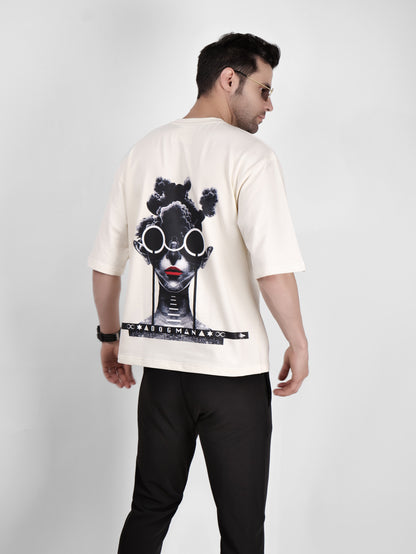 ALPHA SERIES(ATC04)-CREAM OVERSIZED UNISEX TSHIRT
