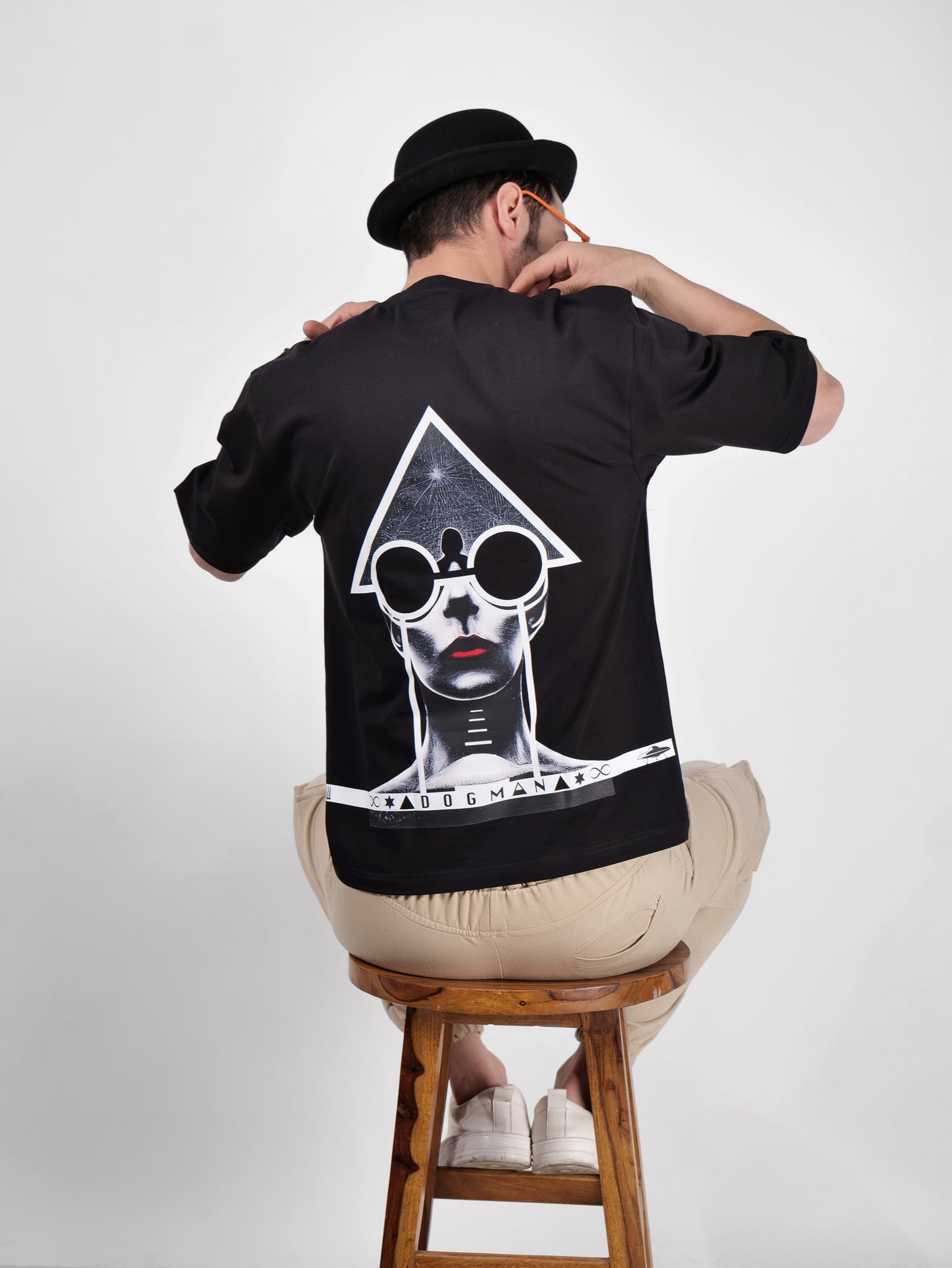ALPHA SERIES(ATB02)-BLACK OVERSIZED UNISEX TSHIRT