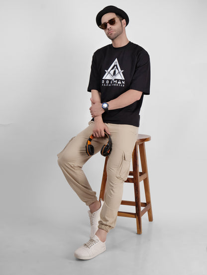 ALPHA SERIES(ATB08)-BLACK OVERSIZED UNISEX TSHIRT