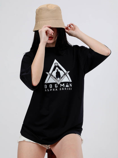 ALPHA SERIES(ATB04)-BLACK OVERSIZED UNISEX TSHIRT
