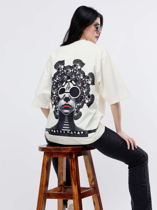 ALPHA SERIES(ATC07)-CREAM OVERSIZED UNISEX TSHIRT